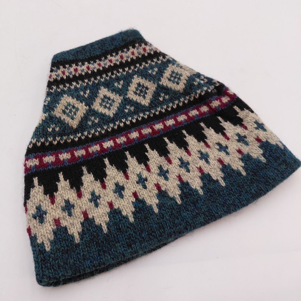 Knit Outerwear Nordic Cap Hat Beanie Geometric Ski Wool Nylon Colorful Cabin - Picture 5 of 7
